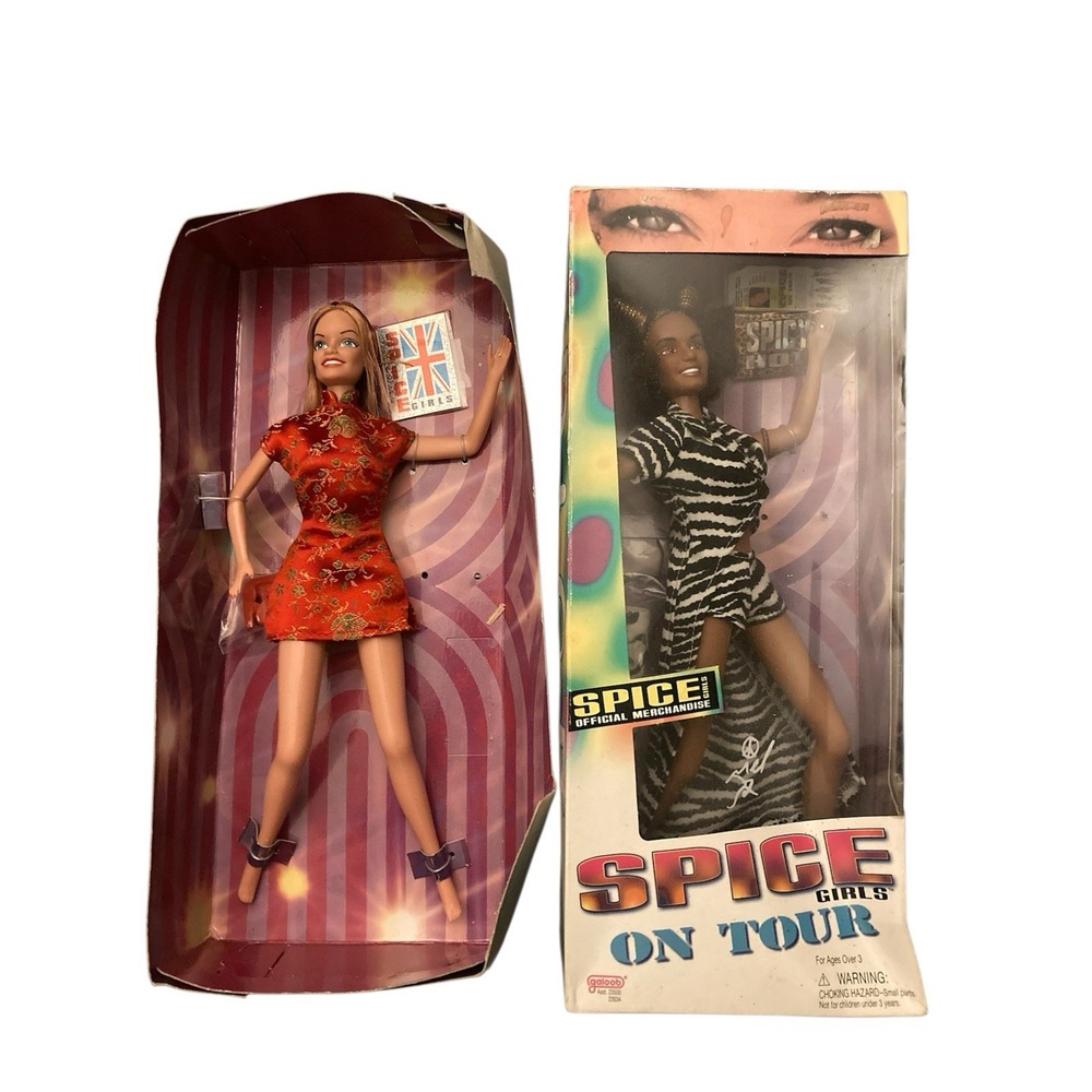 LOT OF 2 Spice Girls Dolls Concert Collection 1998 GALOOB Ginger Scary